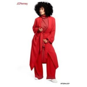 Tracee Ellis Ross for JCPenny Bliss Red Duster, Trench Jacket // Large